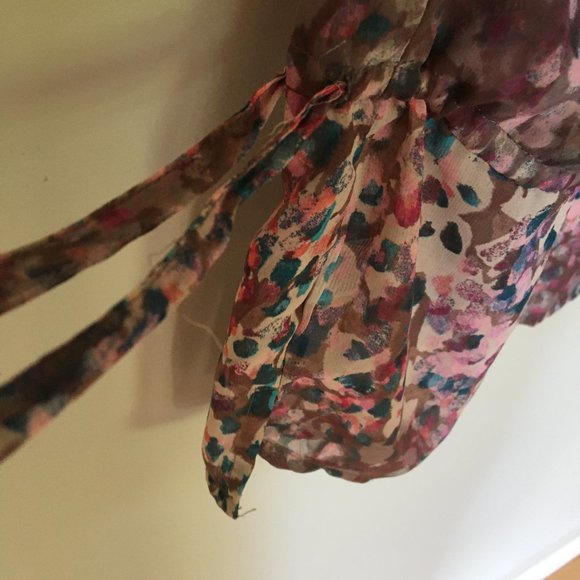 Blouse V-neck, short sleeve 1X - Picture 6 of 10